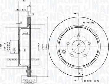 Magneti Marelli 360406123701 - Тормозной диск avtokuzovplus.com.ua