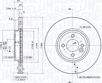 Magneti Marelli 360406123801 - Тормозной диск autodnr.net