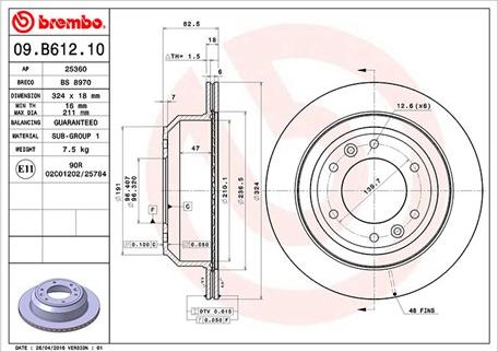 Magneti Marelli 360406125500 - Гальмівний диск autocars.com.ua