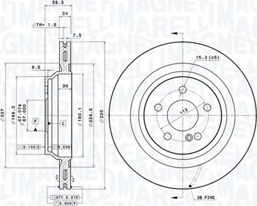 Magneti Marelli 360406125801 - Тормозной диск avtokuzovplus.com.ua