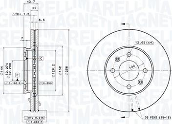 Magneti Marelli 360406126701 - Тормозной диск autodnr.net