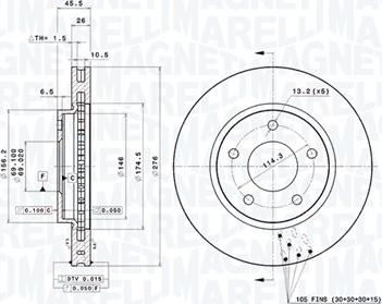 Magneti Marelli 360406132301 - Тормозной диск autodnr.net