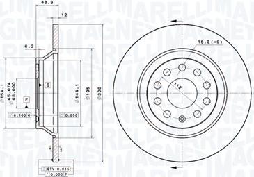 Magneti Marelli 360406139501 - Тормозной диск autodnr.net