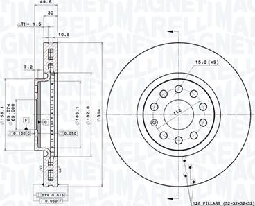 Magneti Marelli 360406148501 - Тормозной диск autodnr.net