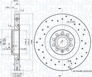 Magneti Marelli 360406149002 - Тормозной диск autodnr.net