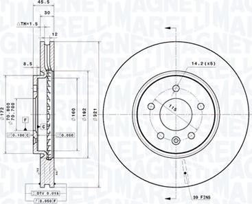 Magneti Marelli 360406155401 - Тормозной диск autodnr.net