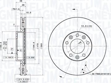 Magneti Marelli 360406157601 - Тормозной диск avtokuzovplus.com.ua