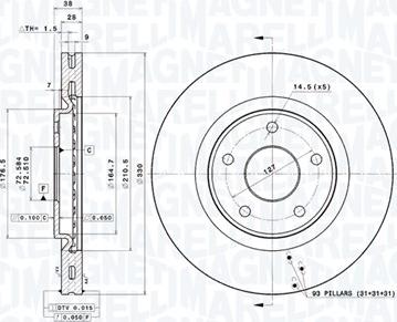 Magneti Marelli 360406159901 - Гальмівний диск autocars.com.ua