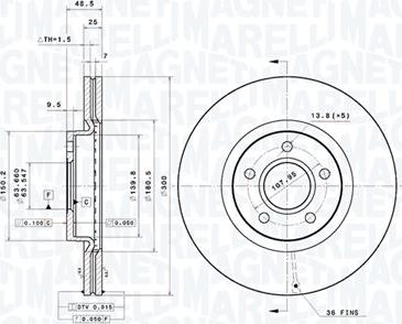 Magneti Marelli 360406162901 - Тормозной диск autodnr.net