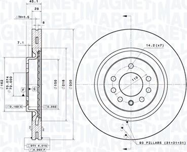 Magneti Marelli 360406165301 - Тормозной диск avtokuzovplus.com.ua