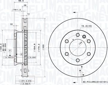 Magneti Marelli 360406166001 - Тормозной диск autodnr.net