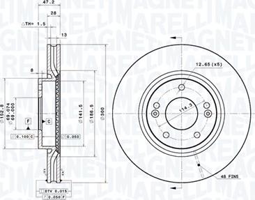 Magneti Marelli 360406167001 - Тормозной диск autodnr.net