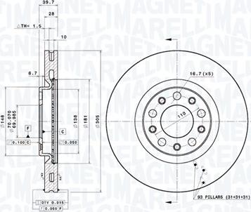 Magneti Marelli 360406180501 - Тормозной диск autodnr.net