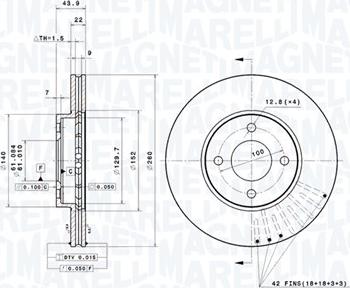 Magneti Marelli 360406180701 - Тормозной диск autodnr.net