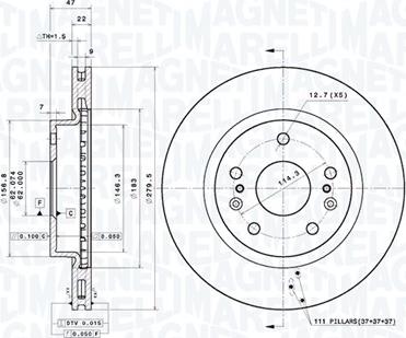 Magneti Marelli 360406181001 - Тормозной диск avtokuzovplus.com.ua