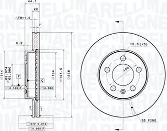 Magneti Marelli 360406181101 - Тормозной диск avtokuzovplus.com.ua