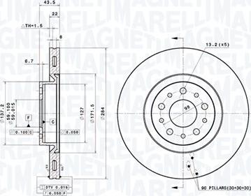 Magneti Marelli 360406181701 - Тормозной диск autodnr.net