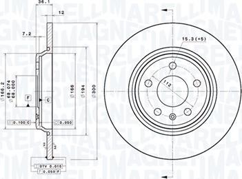 Magneti Marelli 360406183401 - Тормозной диск avtokuzovplus.com.ua