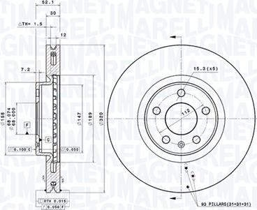 Magneti Marelli 360406184201 - Тормозной диск autodnr.net