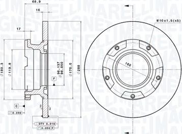 Magneti Marelli 360406184400 - Тормозной диск autodnr.net