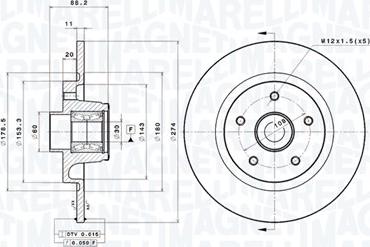 Magneti Marelli 360406184700 - Тормозной диск autodnr.net