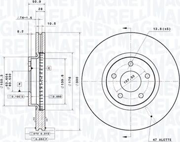 Magneti Marelli 360406184801 - Тормозной диск autodnr.net