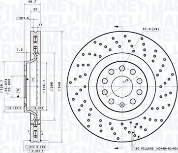 Magneti Marelli 360406185402 - Тормозной диск avtokuzovplus.com.ua