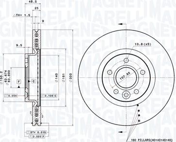 Magneti Marelli 360406185901 - Тормозной диск autodnr.net