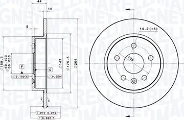 Magneti Marelli 360406188301 - Тормозной диск avtokuzovplus.com.ua