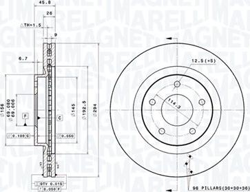 Magneti Marelli 360406189301 - Тормозной диск autodnr.net