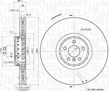 Magneti Marelli 360406209204 - Гальмівний диск autocars.com.ua
