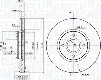 Magneti Marelli 360406209501 - Тормозной диск autodnr.net