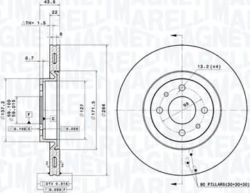 Magneti Marelli 360406211201 - Тормозной диск autodnr.net