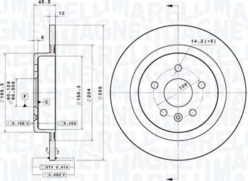 Magneti Marelli 360406214801 - Тормозной диск avtokuzovplus.com.ua