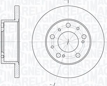 Magneti Marelli 361302040211 - Гальмівний диск autocars.com.ua