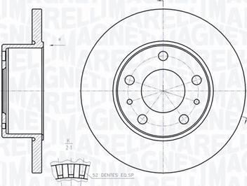 Magneti Marelli 361302040255 - Тормозной диск autodnr.net