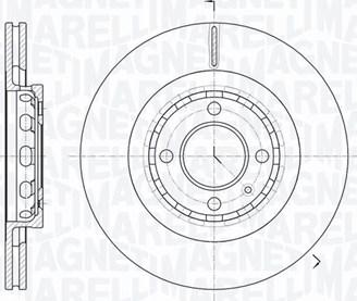 Magneti Marelli 361302040304 - Тормозной диск avtokuzovplus.com.ua