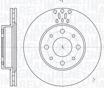 Magneti Marelli 361302040350 - Тормозной диск avtokuzovplus.com.ua