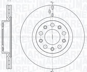 Magneti Marelli 361302040448 - Тормозной диск avtokuzovplus.com.ua