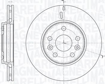 Magneti Marelli 361302040568 - Тормозной диск avtokuzovplus.com.ua