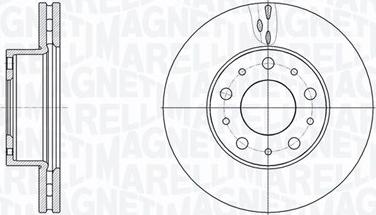 Magneti Marelli 361302040801 - Гальмівний диск autocars.com.ua