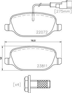 Magneti Marelli 363700423166 - Тормозные колодки, дисковые, комплект avtokuzovplus.com.ua