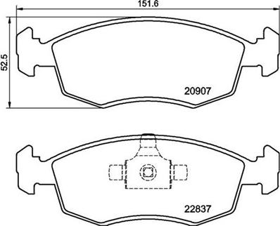 Magneti Marelli 363700423192 - Гальмівні колодки, дискові гальма autocars.com.ua