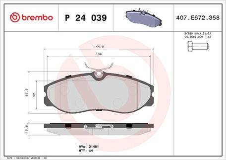 Magneti Marelli 363700424039 - Тормозные колодки, дисковые, комплект avtokuzovplus.com.ua