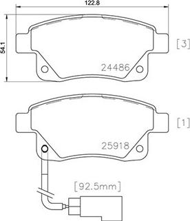 Magneti Marelli 363700424066 - Гальмівні колодки, дискові гальма autocars.com.ua