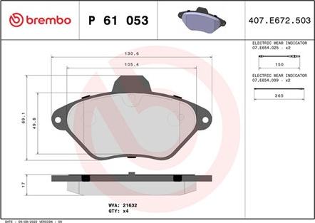 Magneti Marelli 363700461053 - Тормозные колодки, дисковые, комплект avtokuzovplus.com.ua