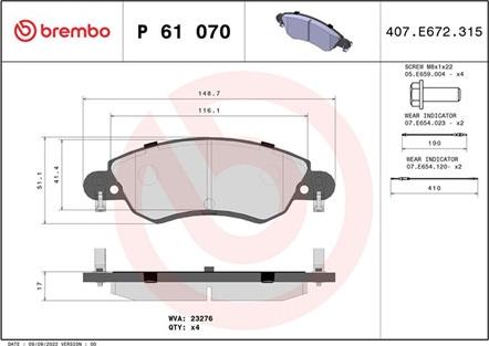 Magneti Marelli 363700461070 - Тормозные колодки, дисковые, комплект autodnr.net