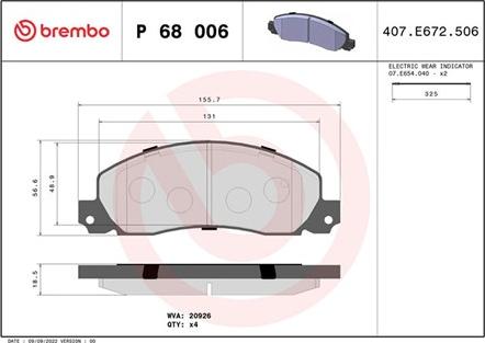 Magneti Marelli 363700468006 - Тормозные колодки, дисковые, комплект autodnr.net