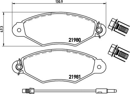 Magneti Marelli 363700468042 - Гальмівні колодки, дискові гальма autocars.com.ua