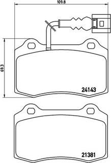 Magneti Marelli 363700485104 - Гальмівні колодки, дискові гальма autocars.com.ua